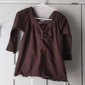 Maurices Brown 3/4 Sleeve Top